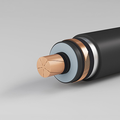 High Voltage Cable CU/XLPE/CWS/LAT/HDPE cross-section
