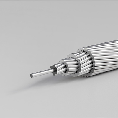 Overhead Aluminum Conductor Steel Reinforced (ACSR) cross-section