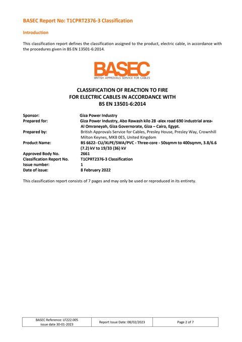 Giza Power Industry certificate